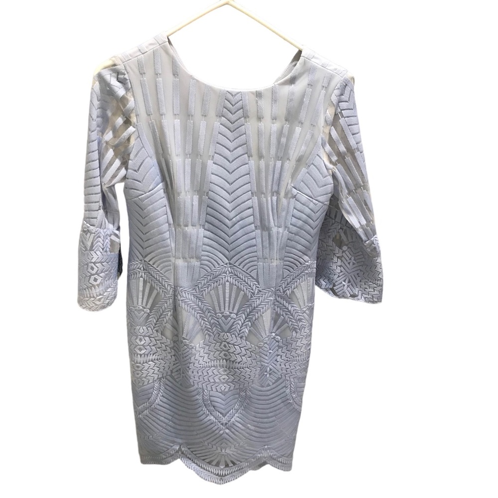 Antonio Melani Light Blue Lace Fully Lined Midi Spring Dress Sz4